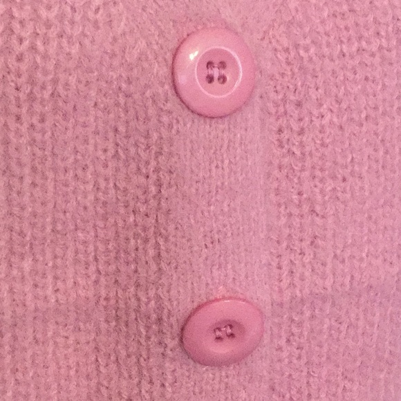 ❌DONATED❌Pink V-Neck Button Up Soft Fuzzy Knit Sweater Top - Picture 7 of 11